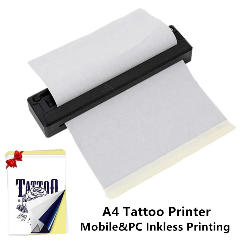 

Беспроводной принтер для татуировок, Bluetooth-принтер для татуировок, офисный термопринтер формата А4, совместимый с телефоном, планшетом, ноутбуком