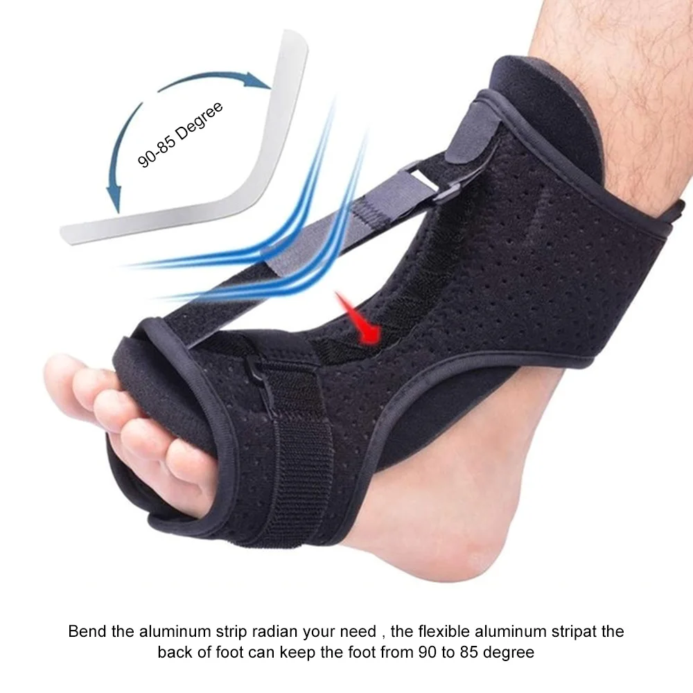 Adjustable Drop Foot Orthotic Support Brace Plantar Fasciitis Dorsal Night & Day Splint For Men & Women Heel Pain Relief