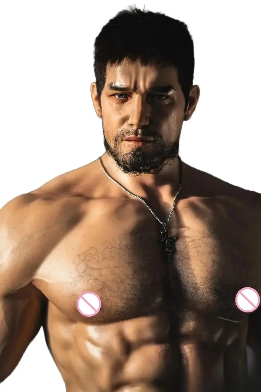 Jiunian Adult Doll Male handsome Realistic Look Durable Silicone Material Movable Limbs Fine Carved Body Natural Skin Texture