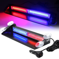 Amber COB LED Car Flashing Light Vehicle Windscreen Sucker installation Strobe Warning Lights Police Emergency Flasher Lamp