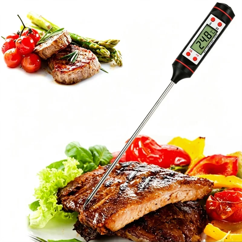 Digital Kitchen Thermometer Fast Read Electronic Temperature Tester For Home Cooking Baking BBQ Meat Milk Water Measuring Tool