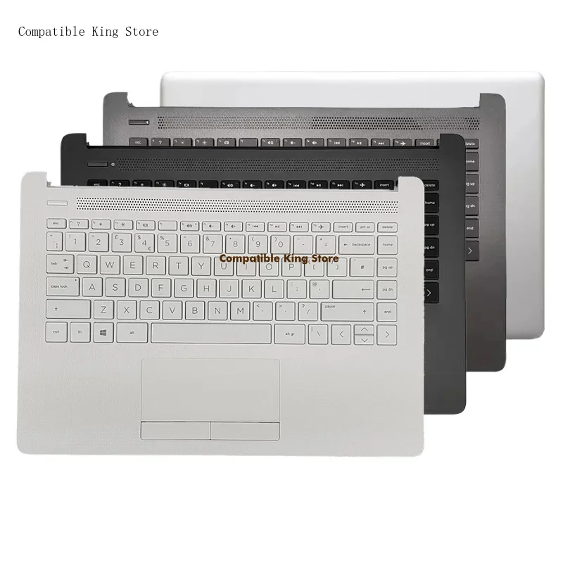 L New Keyboard for HP 14-CK CM DG CY 14Q-CS TPN-I131 Laptops Palmrest Keyboard Replacement Spare Parts