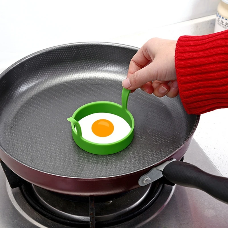 

Omelette Ring Round Silicone Omelette Maker Non-Stick, Non-Slip, Heat-Insulating Omelette Ring