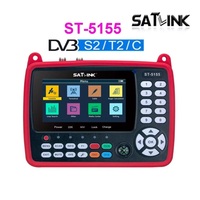 Satlink ST-5155 satellite finder Meter DVB-S2+DVB-C+ DVB-T2 Combo MPEG4 HD H.265 gtmedia 4.3 inch VS ST-5150