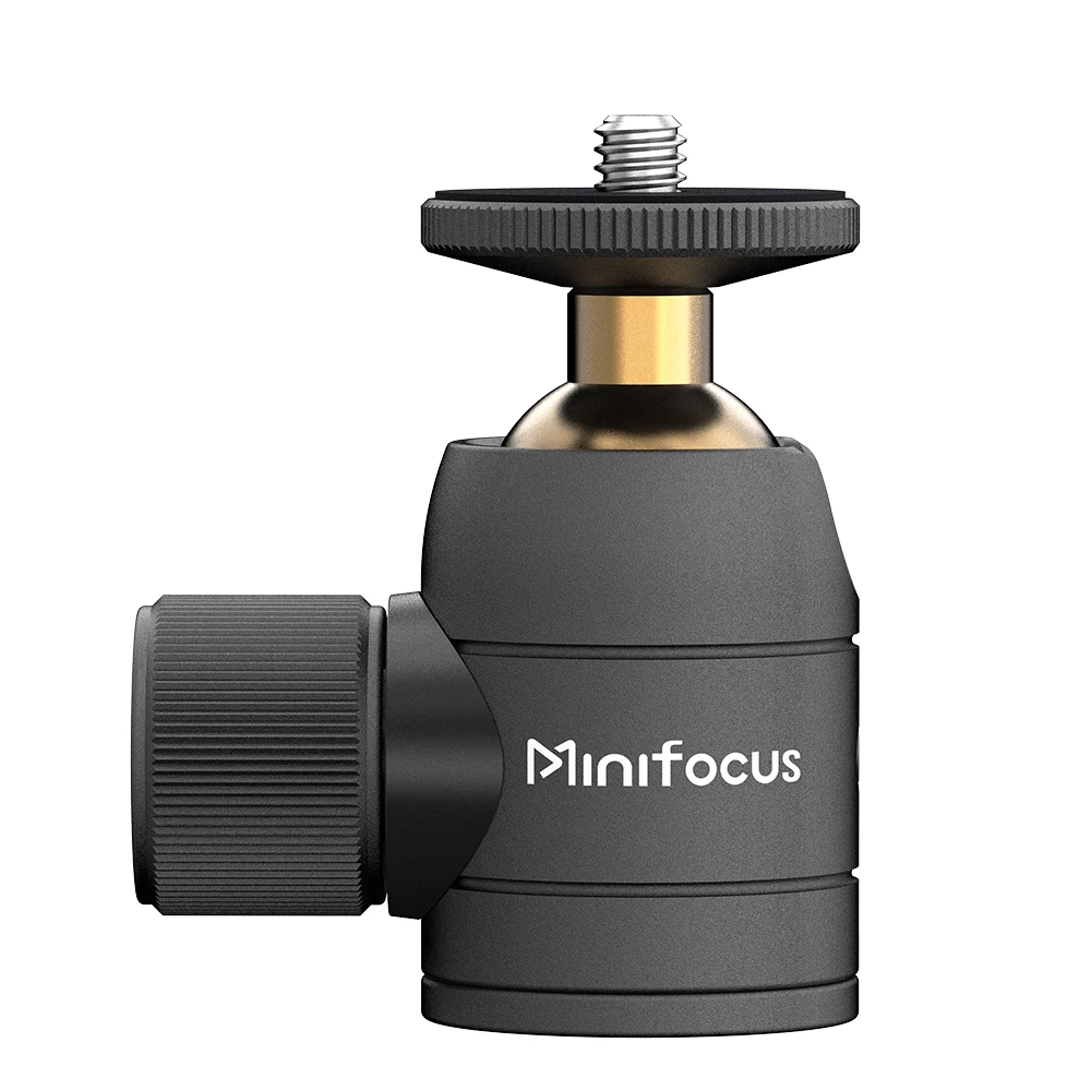 Trépied à rotule avec support à vis 1/4 360 °   Alliage d'aluminium pour appareil photo support de téléphone Speedlite trépied Selfie bâton caméras d'action