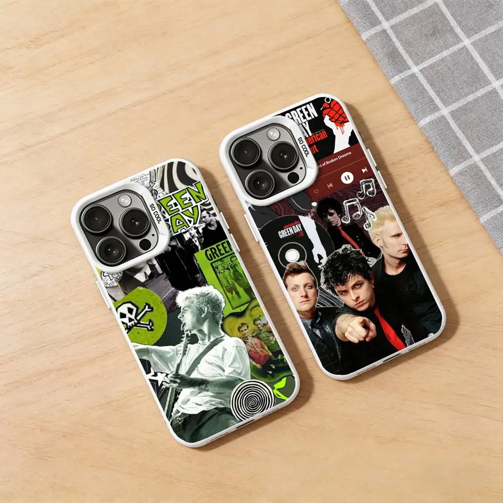 

G-Green Day-S Band Phone Case for iPhone 17 16 Pro Plus 15 14 13 12 11 Max Mini X XS Silicone Shockproof Cover