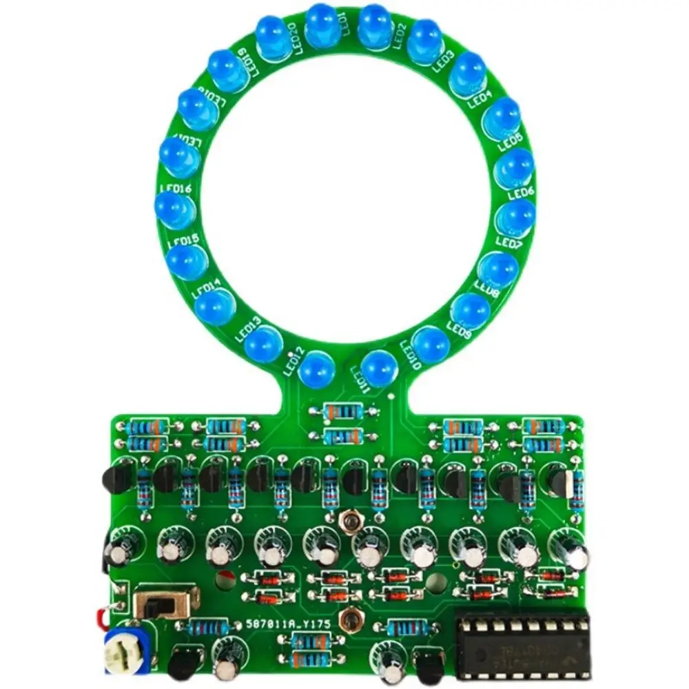 Circuit Board LED Water Lamp Solder Kit Educational Welding Manufacturing Parts DIY Ring Shaped Lamp Electronic Components