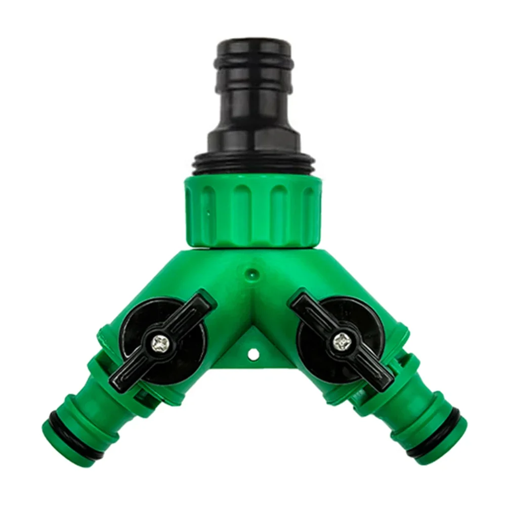 2 Way Garden Water Pipe Connectors Pipe Adapter Y Shape Hose Splitter Valve Three Way Plastic Valve With Switch