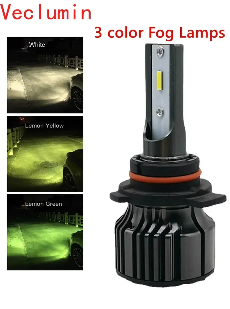 Car LED Fog Lemon Green Lamp 1860 CSP Chip 14000Lm 40W Yellow White Green H1 H3 H7 H8 H9 H11 H16 H27881 880 9005 HB3 9006 HB4 F5