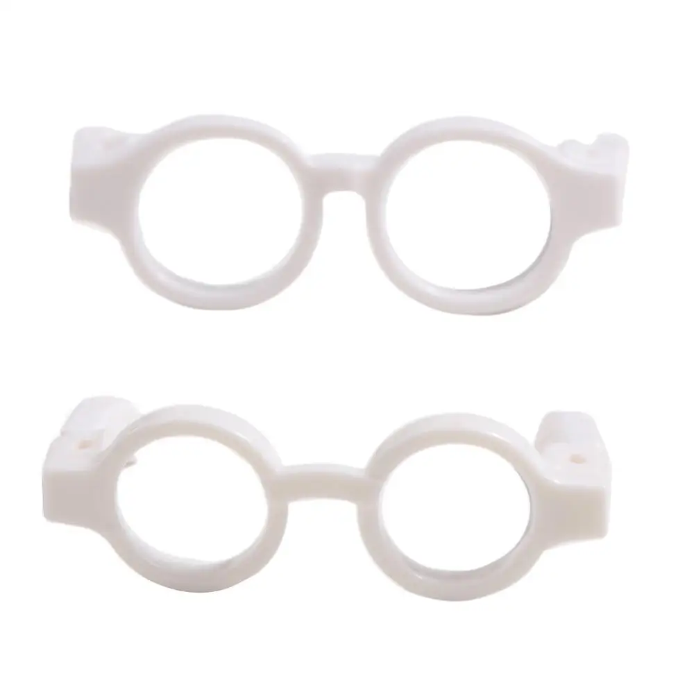 Cute Black Frame OB11 Doll Round Glasses Miniature Round Doll Round Glasses Round Frame Plastic Doll Mini Glasses Kids Gift