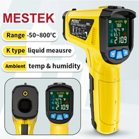 MESTEK -50-800 Degree Digital Infrared Thermometer Humidity Meter Thermometro Hygrometer Temperature Laser Gun Pyrometer