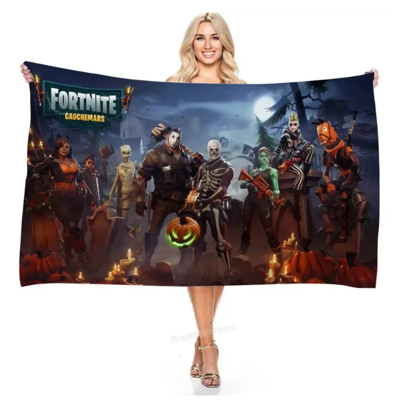 Fortnites Beach Towel Game Fortress Night Digital Printing Rectangular Shower Towel Microfiber Bath Towels Adult Travel Vacation view 4