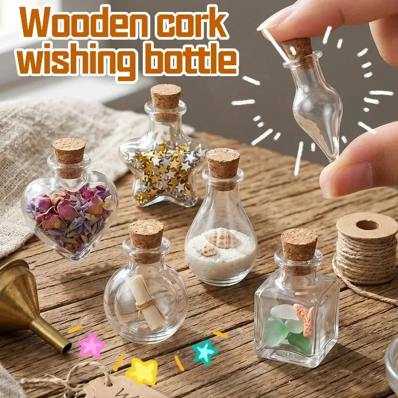 50/10Pcs Mini Magic Bottle DIY Dollhouse Decorative Model Festival Wedding Party Decoration Bottle Accessories with Cork Stopper