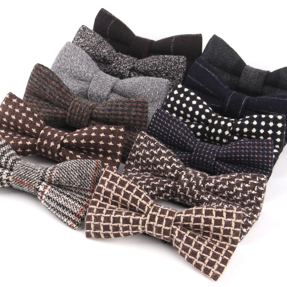 New Men's Bow tie Casual Wool Bow tie For Men Women Bow knot Woolen Bow Ties Cravats Party Wedding Bow ties For Groom Gifts