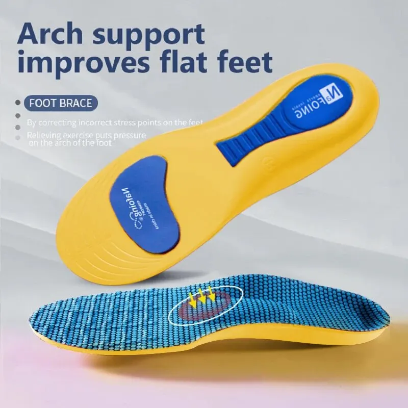 Sport Orthopedic Insoles for Feet Men Women EVA Breathable Shock Absorption Shoes Insole for Running Basketball Sport Care Pads