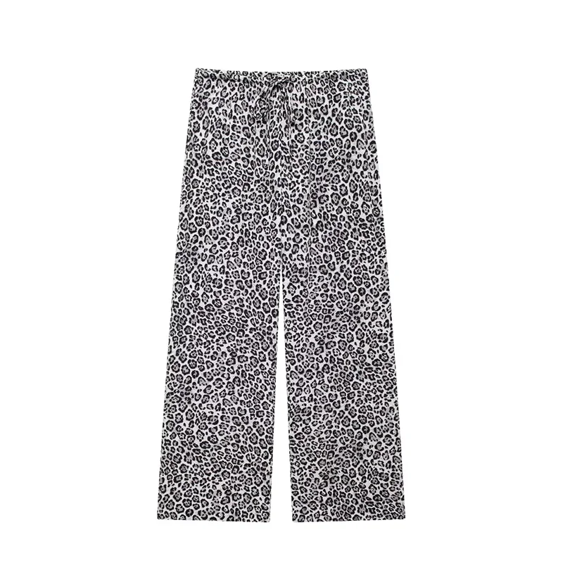 

SIYANG Vintage Chic Print Pyjama-style Trousers Women Fashion Drawstring Elastic Waist Pants Ladies Elegant Wear