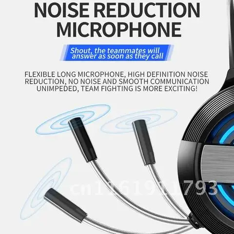 7.1 USB Sound Wire Gaming Headset For PC Gamer Computer Mac Laptop Game Headphones With Microphone Noise Canceling Earphone