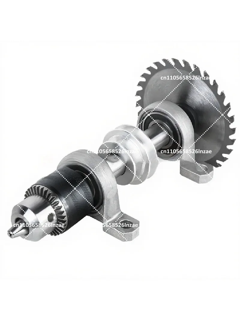 Woodworking Lathe Spindle Chuck Set, Bench Saw Bearing Seat, DIY Rotary Cutting Tool for Wood Drilling