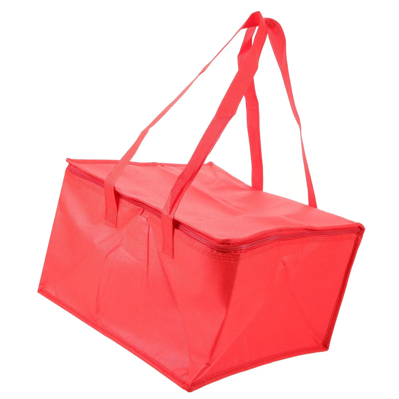 

Insulation Bags Takeout Food with Zipper Tote Delivery Non-woven Fabric Pizza Insulated Portable