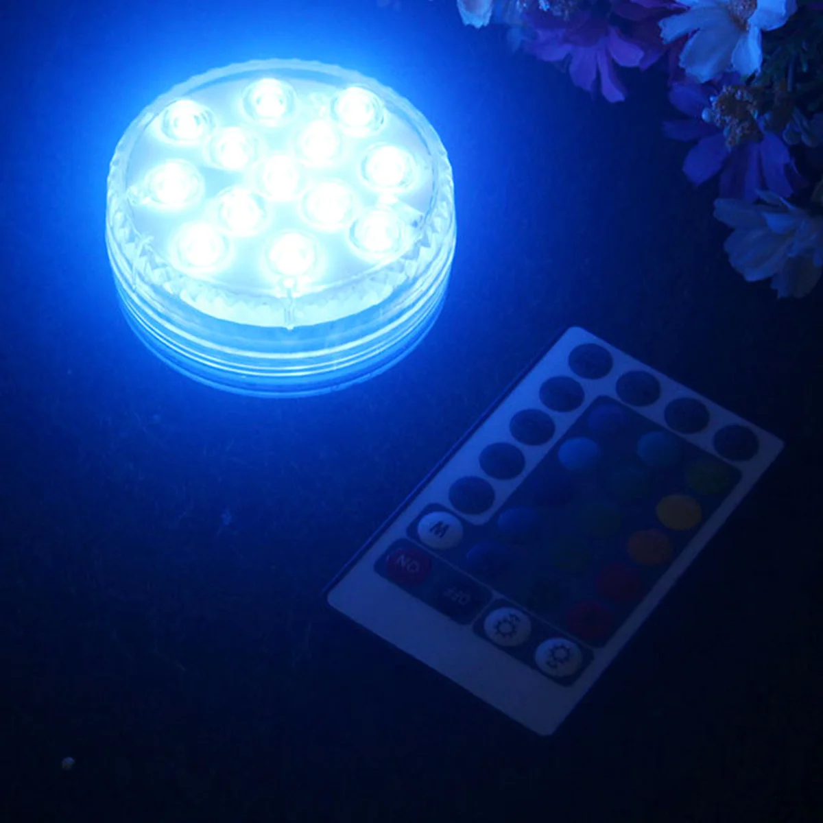 

2Pcs Underwater LED Lights Remote Control Submersible Lamp for Pool Pond Aquarium Waterproof Decoration Christmas Halloween