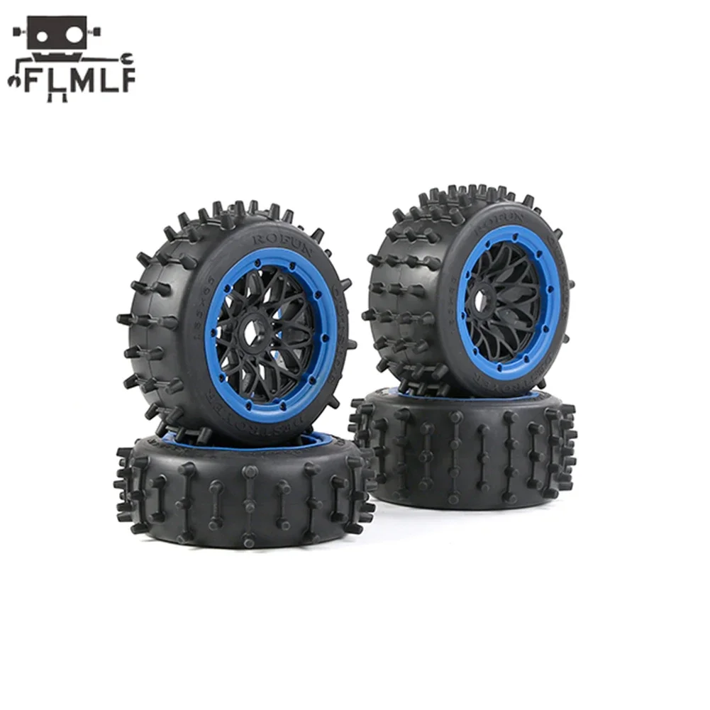 Rc Auto Grote Nagel Band Hoge Prestaties Achter- of Voorwiel Band Set voor 1/5 HPI ROFUN BAHA ROVAN KM BAJA 5B SS Buggy Truck Onderdelen - afbeelding 1