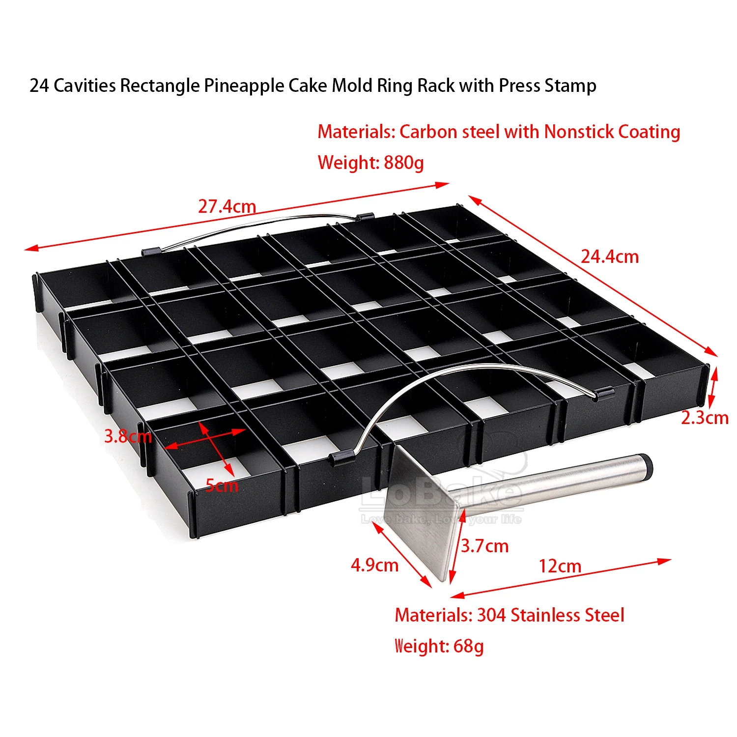 24 Cavities Rectangle Pineappl - огляд і ціна Tray Mold Rectangle
