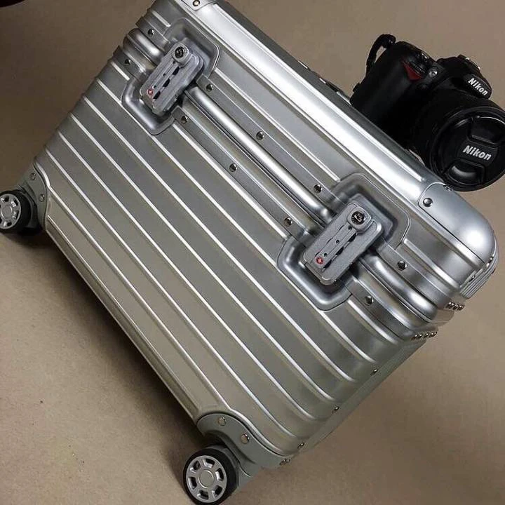 16 Upper Flip Cover 18 Photography Aluminum Frame Trolley Case Universal Wheel Travel Suitcase 20 Small Captain Case Men