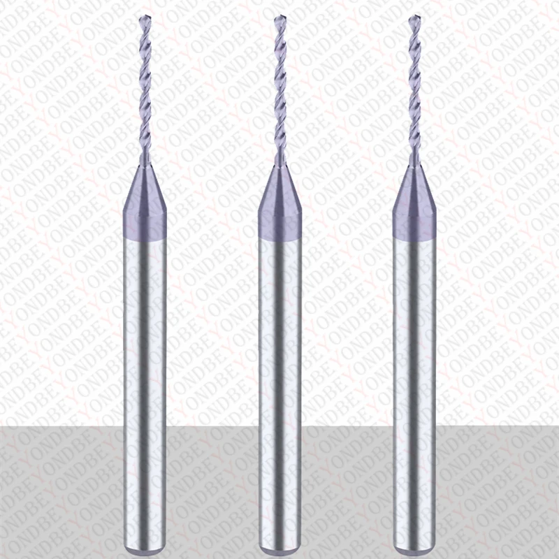 BEYOND Punta elicoidale 0.15-3mm punta fissa in acciaio al tungsteno con codolo fisso di piccolo diametro perforazione Super dura rivestita in lega ad alta velocità 1mm 0.5mm