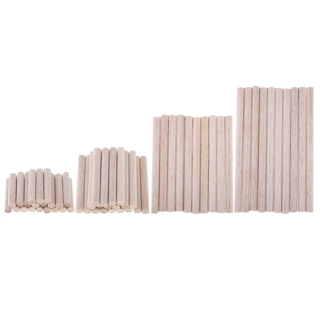 Round Balsa Wood Stick Dowel Rod Block for Model Making 50/80/110/150mm