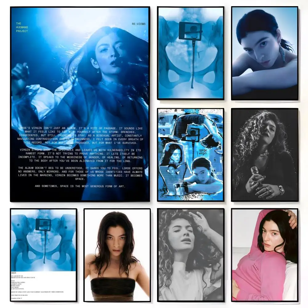 Unique Bold New Zealand Singer Album L-Lorde Poster American Film Mural Home Childrens Room Wall Decor Print