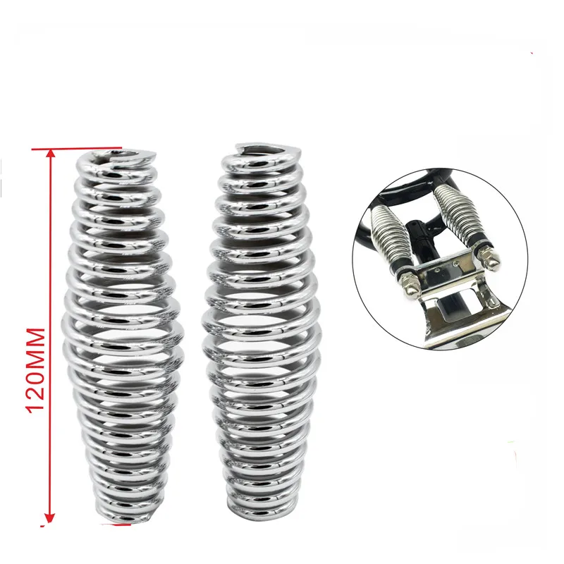 

Vintage Bike Indian Double Spring Front Fork Modified Waist Drum Compression Spring Shock Absorption 120MM