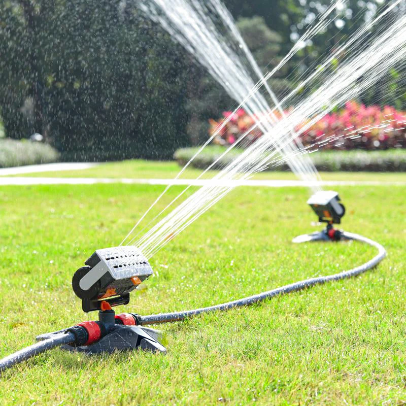 Garden Automatic Lawn Sprinkler 180°Rotating Adjustable Large Area Coverage Yard Water Sprinkler Irrigation Outdoor Water System