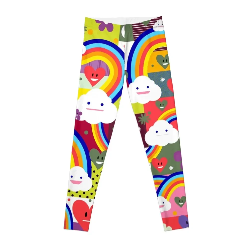 

Happy Clouds and Rainbows Leggings sportswear woman gym 2025 Women's sportswear sportswear for gym Women's gym Womens Leggings