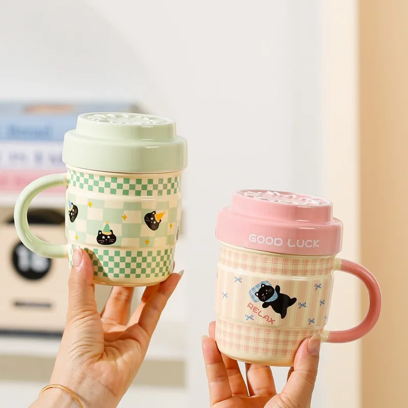 

Cartoon Cat Ceramic Cup - High Quality Appearance, Large Capacity, Office Water Cup, Holiday Gift, Event Souvenir