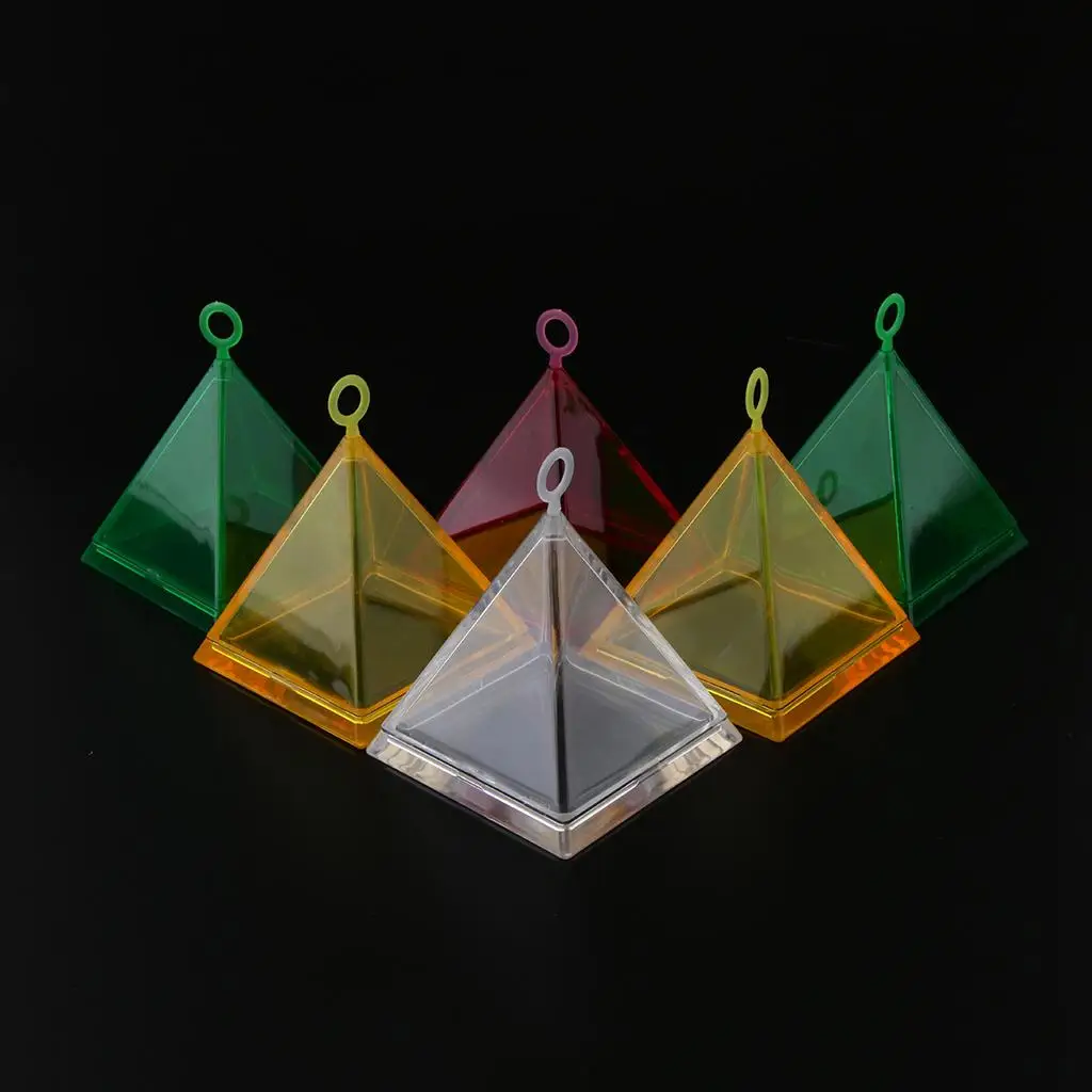 Helium Balloons Falling Gravity Weights Pyramid Pendant Blocks Plastic Gift Box for Events Supplies