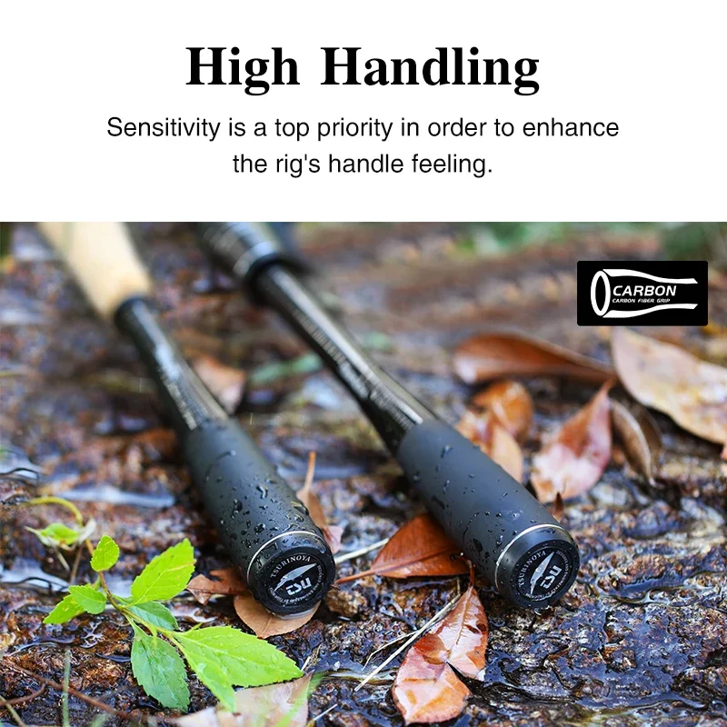 TSURINOYA 2Sectin Carbon Fire Spinning Rod DRAGON 2.28M 2.44M M ML Power Fast Action Carp Fishing Rod FUJI Ring Shallow Tip