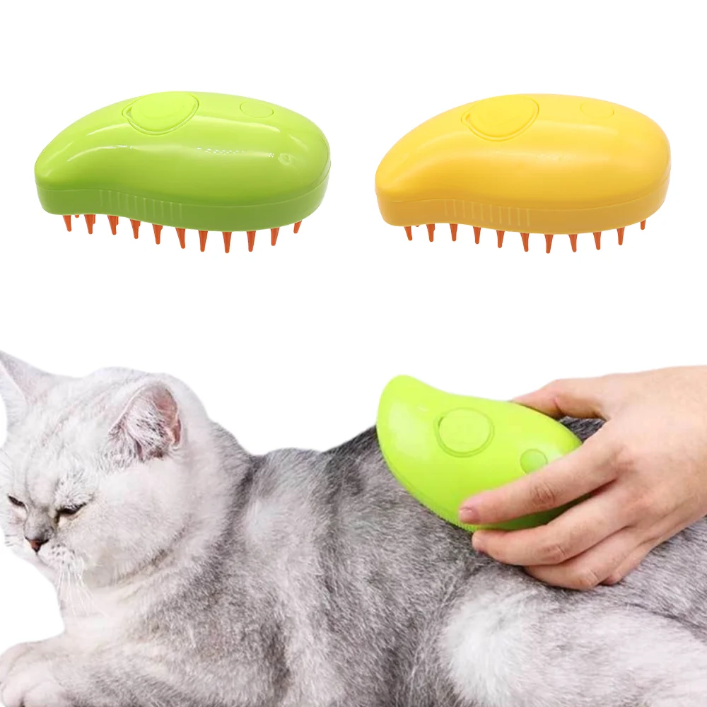 Mango Style Steam Brush, Cat Dog Massage Deshedding Comb, 4-Season Pet Spray Hair Grooming Brush, 1PC