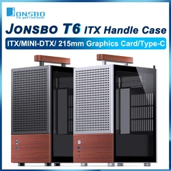 JONSBO T6 Portable Portable Case Aluminum Alloy Shell Type-C Interface Computer Desktop Office Mini ITX Chassis ATX Power Supply