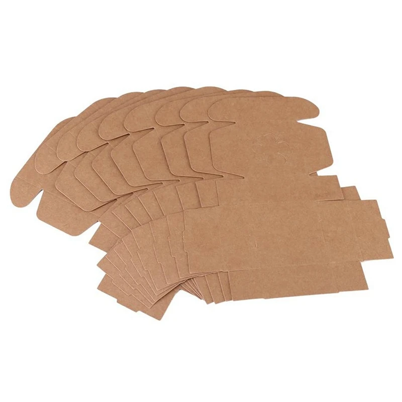 Brown 350G Kraft Paper Four-Leaf Clover Foldable Kraft Paper Gift Box Handmade Soap Candy Jewelry Accessories