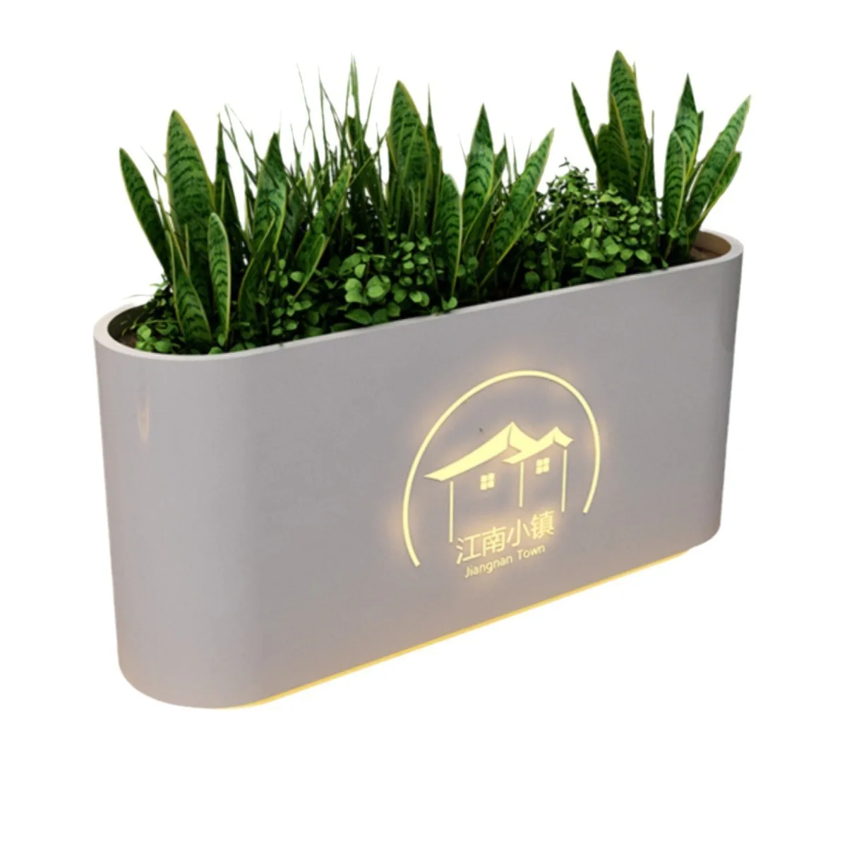 

Wrought iron flower box, courtyard luminous street, flower bed fence partition, rectangular flower trough, pendulum outside