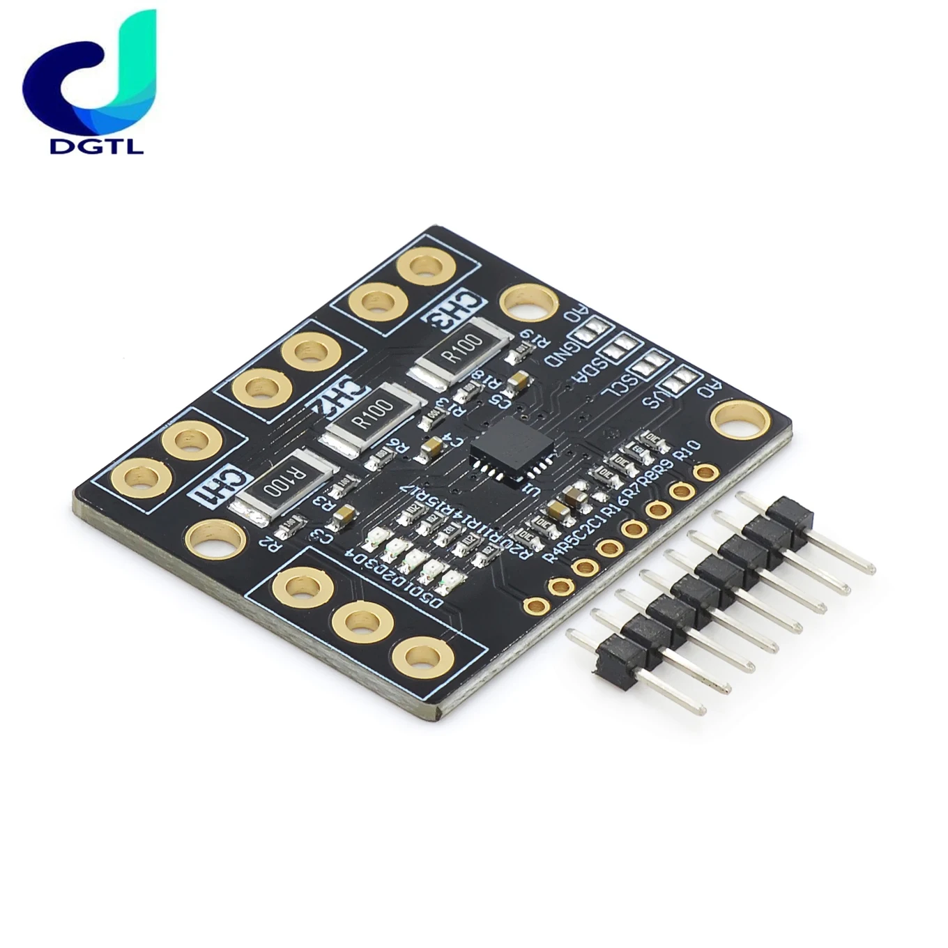 I2C SMBUS INA3221 Triple-Channel Shunt Current Power Supply Voltage Monitor Sensor Board Module Replace INA219 With Pins