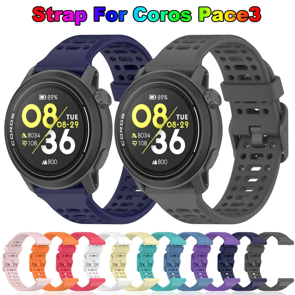 Original Silicone Watchband For COROS Pace 3 SmartWatch WristBand For COROS Pace3 Strap Bracelet Sport Accessories Belt