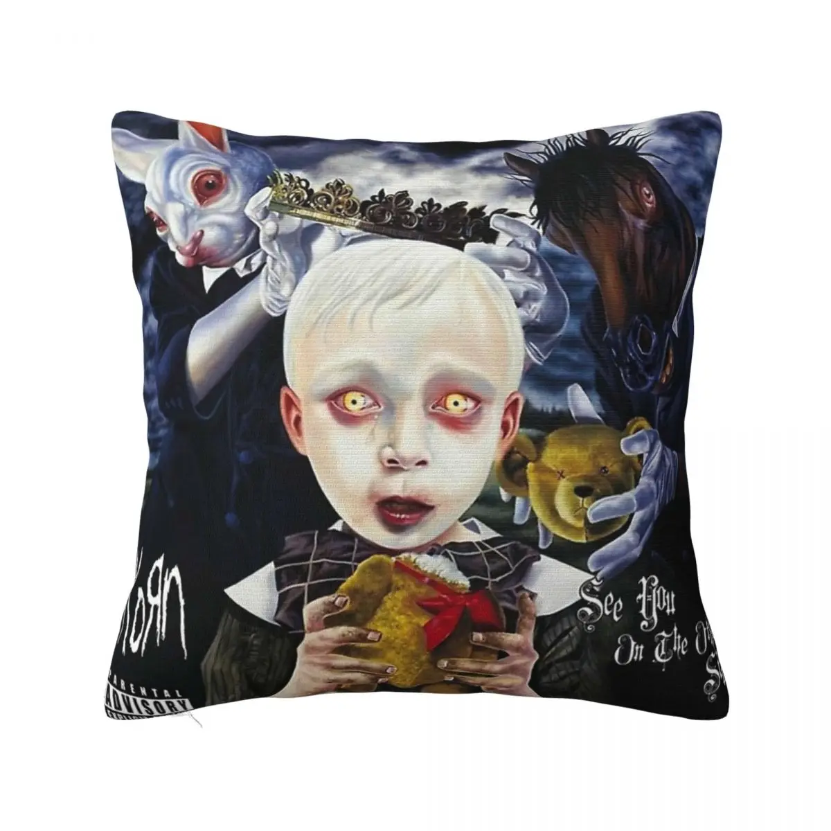 Korn See You On The Other Side Pillowcase Soft Fabric Cushion Cover Decorations Pillow Case Cover Home Wholesale 40*40cm