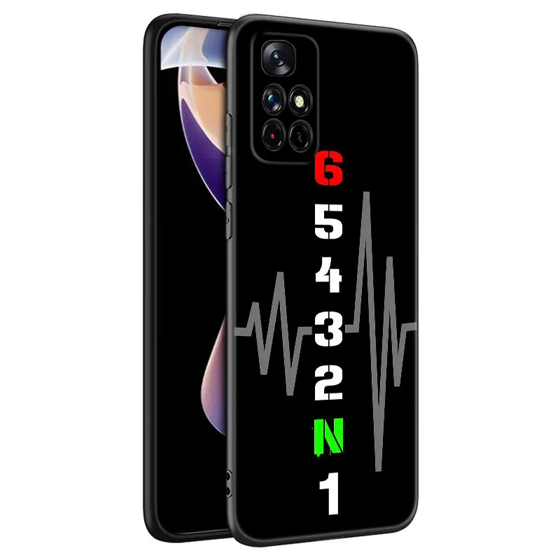 1N23456 motorcycle Phone Case For Xiaomi Redmi Note 8 9 10 11 11E 11T 11S 12 Pro 4G Plus 5G 8T 9S 10S 12S Black Silicone Cover