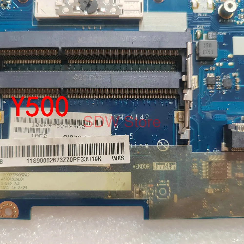 

NM-A142 QIQY6 11S90002673 Основная плата для lenovo ideapad Y500 15,6, материнская плата для ноутбука GT750M HD4000 DDR3, полностью протестирована