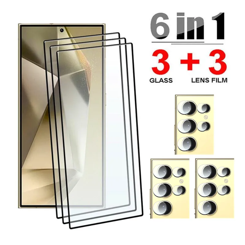 For Samsung Galaxy S24 ultra Screen Protetor Tempered Glass 9H Film For Samsung S24 Ultra Soft Camera film