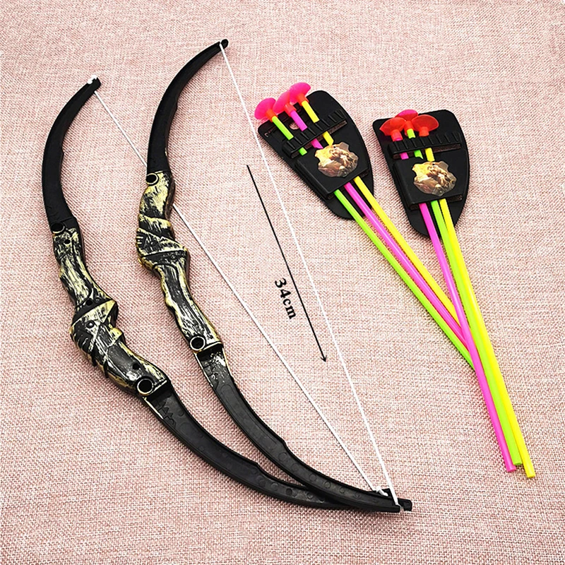 Funny 35cm Children Outdoor Plastic Archery Children'S Bow And Arrow Toy