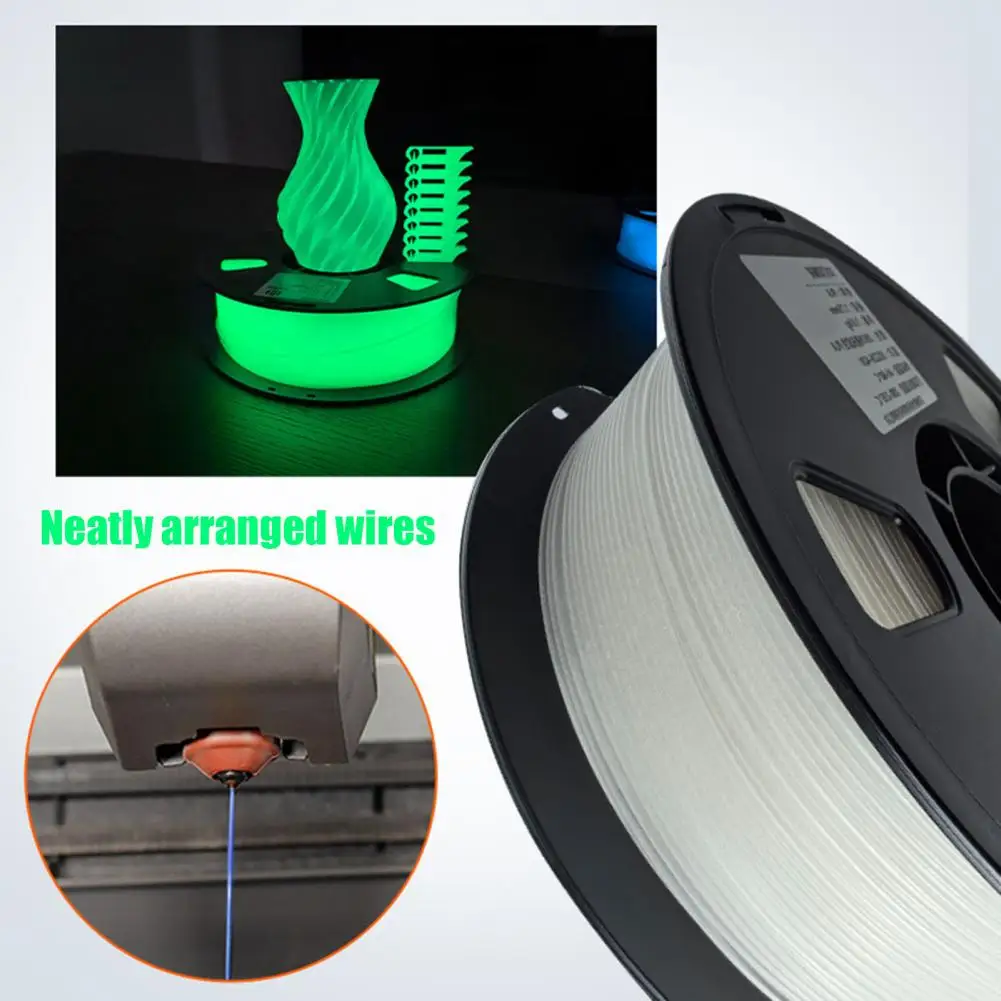 3d Printer Filament Glow-in-the-dark Pla Filament 1.75mm 1kg Spool 3d Printer Material Diy Printing for Figurines Models Crafts