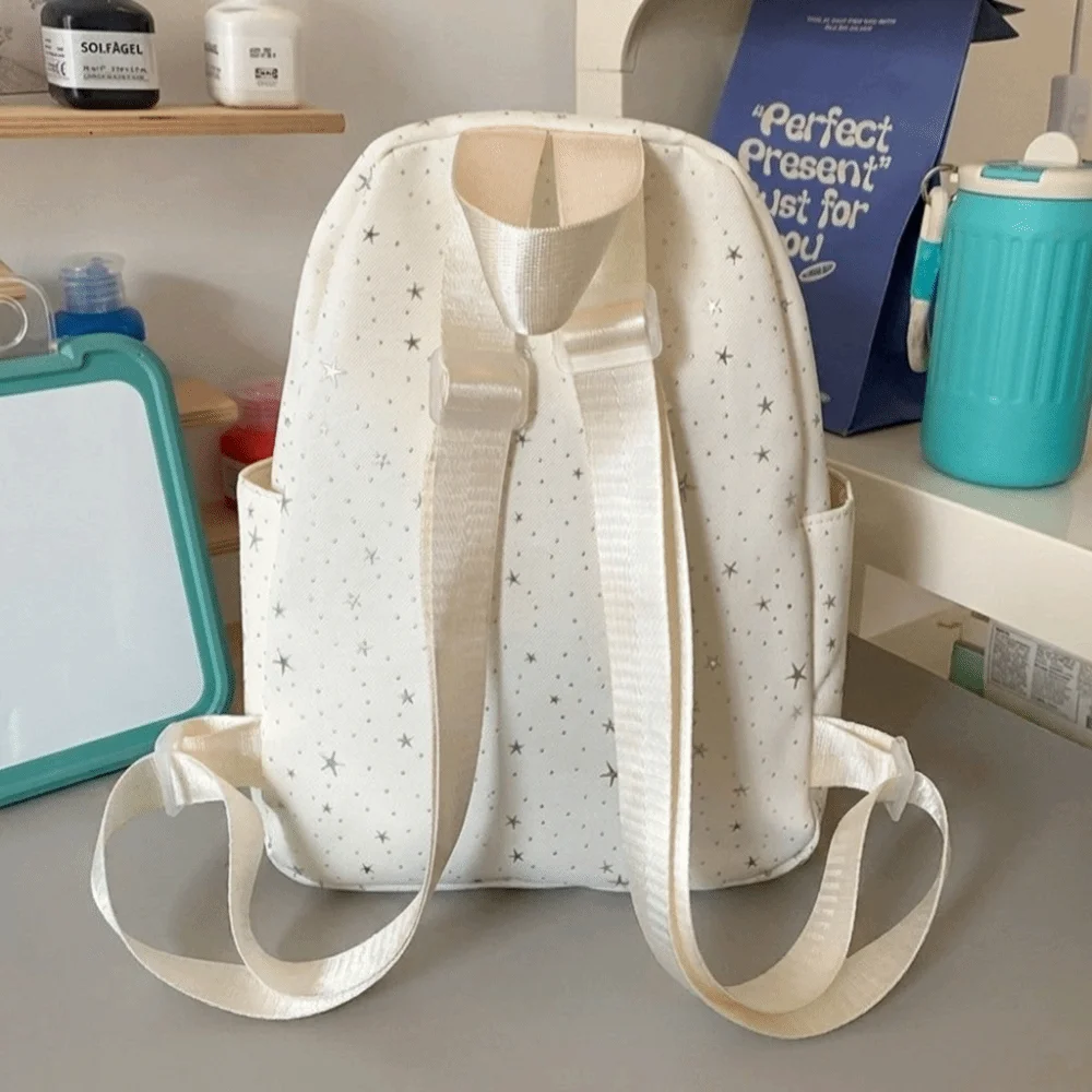 Tas Ransel Kasual Motif Bintang Kapasitas Besar Gaya Kuliah Tas Ransel Nilon Tas Selempang Gaya Korea Tas Sekolah Siswa Hadiah