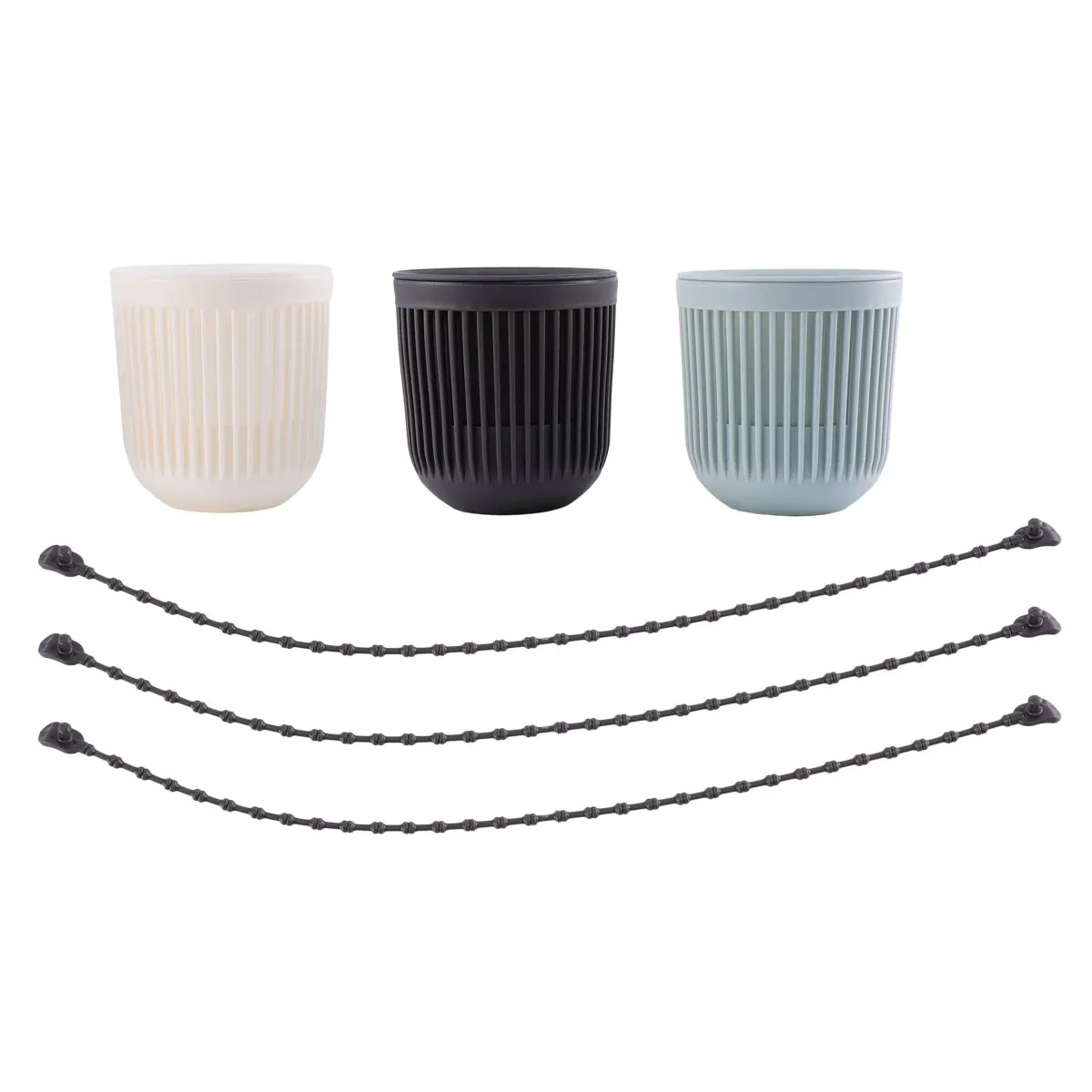 

3 Pcs Hanging Flower Pot Desktop Planter Leak Proof Safe Durable Eco Friendly Material Adjustable Chain Bedroom Balcony Garden